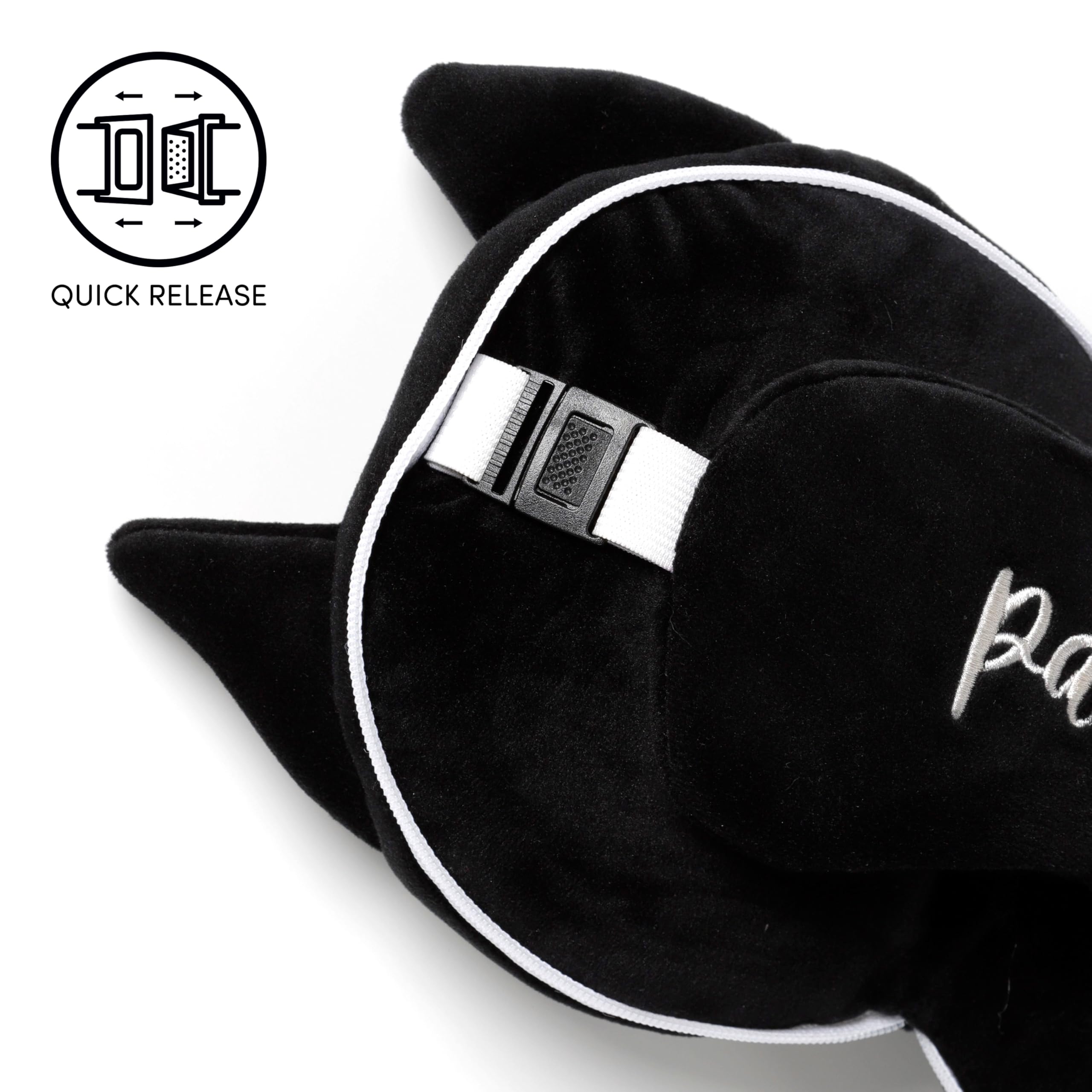 Relaxeazzz Feline Fine Lucky Cat Round Plush Travel Pillow & Eye Mask Puckator