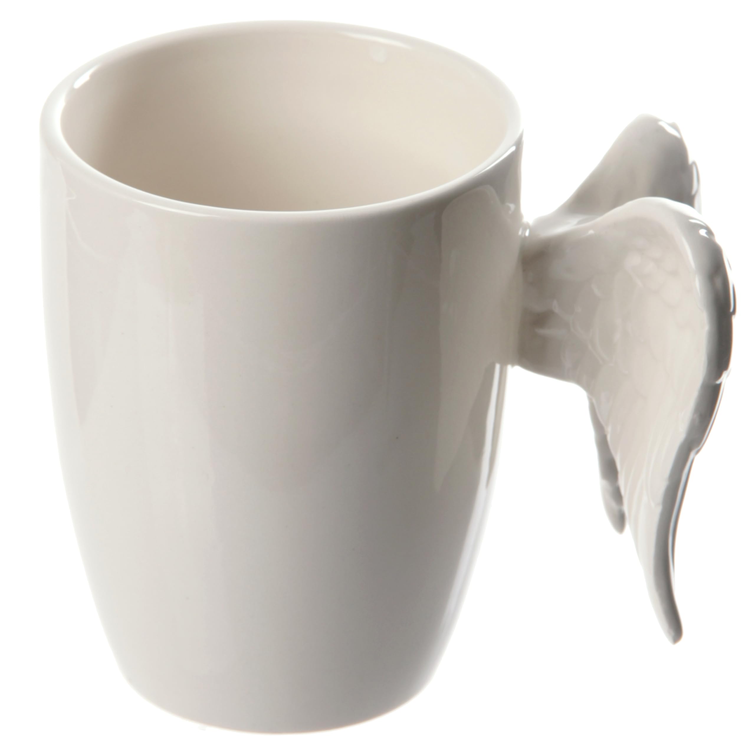 Puckator White Angel Wings Ceramic Shaped Handle Mug Puckator