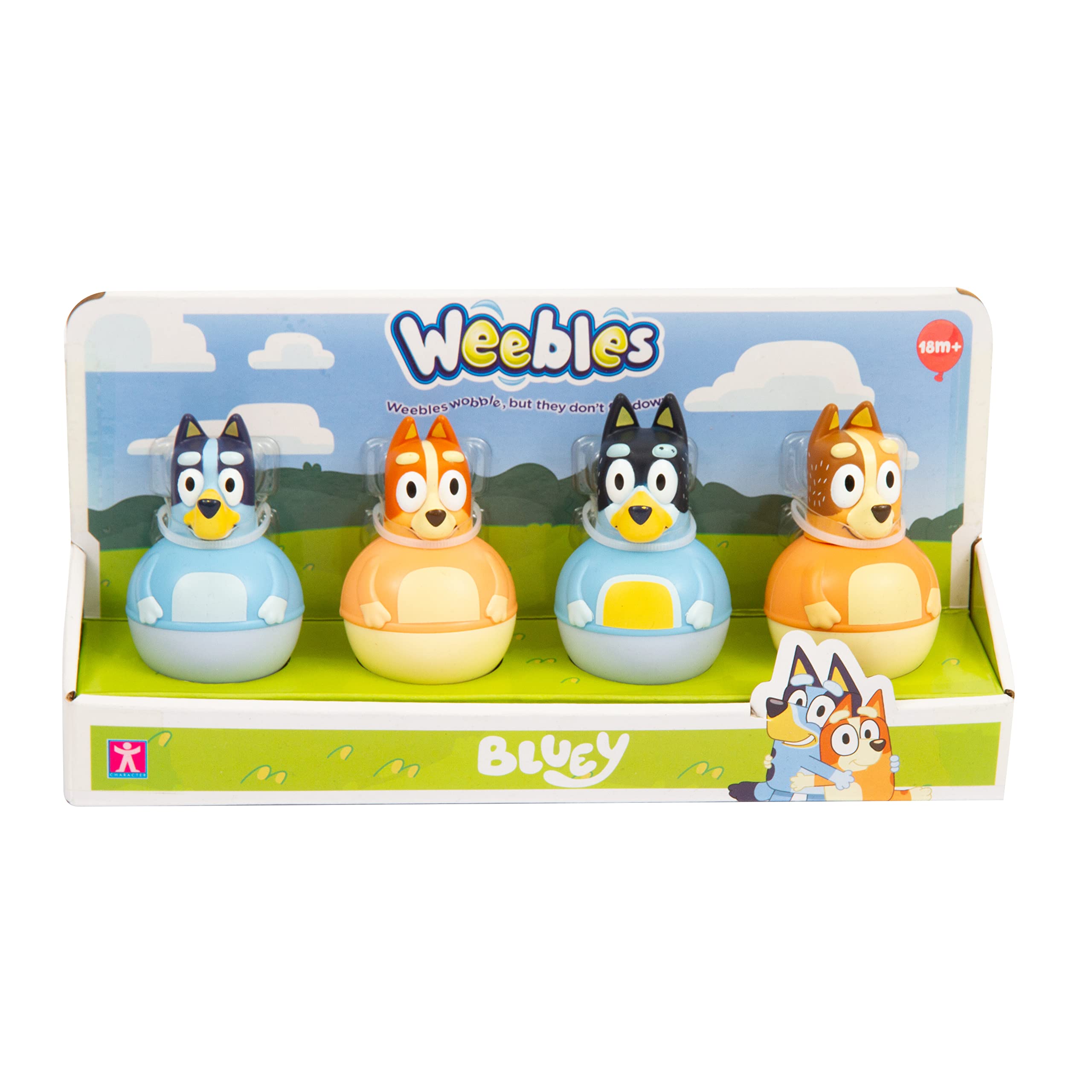 Weebles Bluey Set of 4 Characters Giochi Preziosi