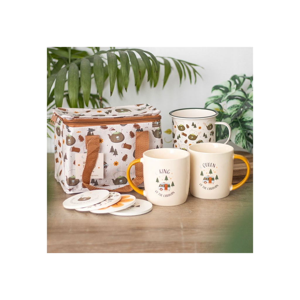 Camping Print Enamel Mug