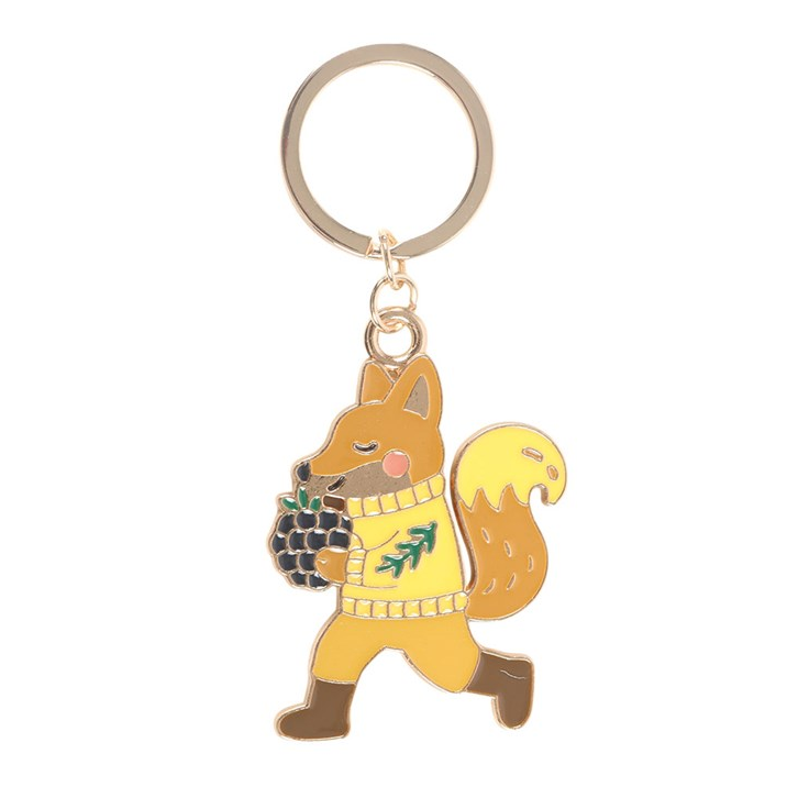 Flynn Fox Alloy & Enamel Keyring