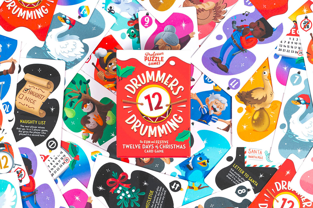Professor Puzzle 12 Drummers Drumming Card Game Professor PUZZLE