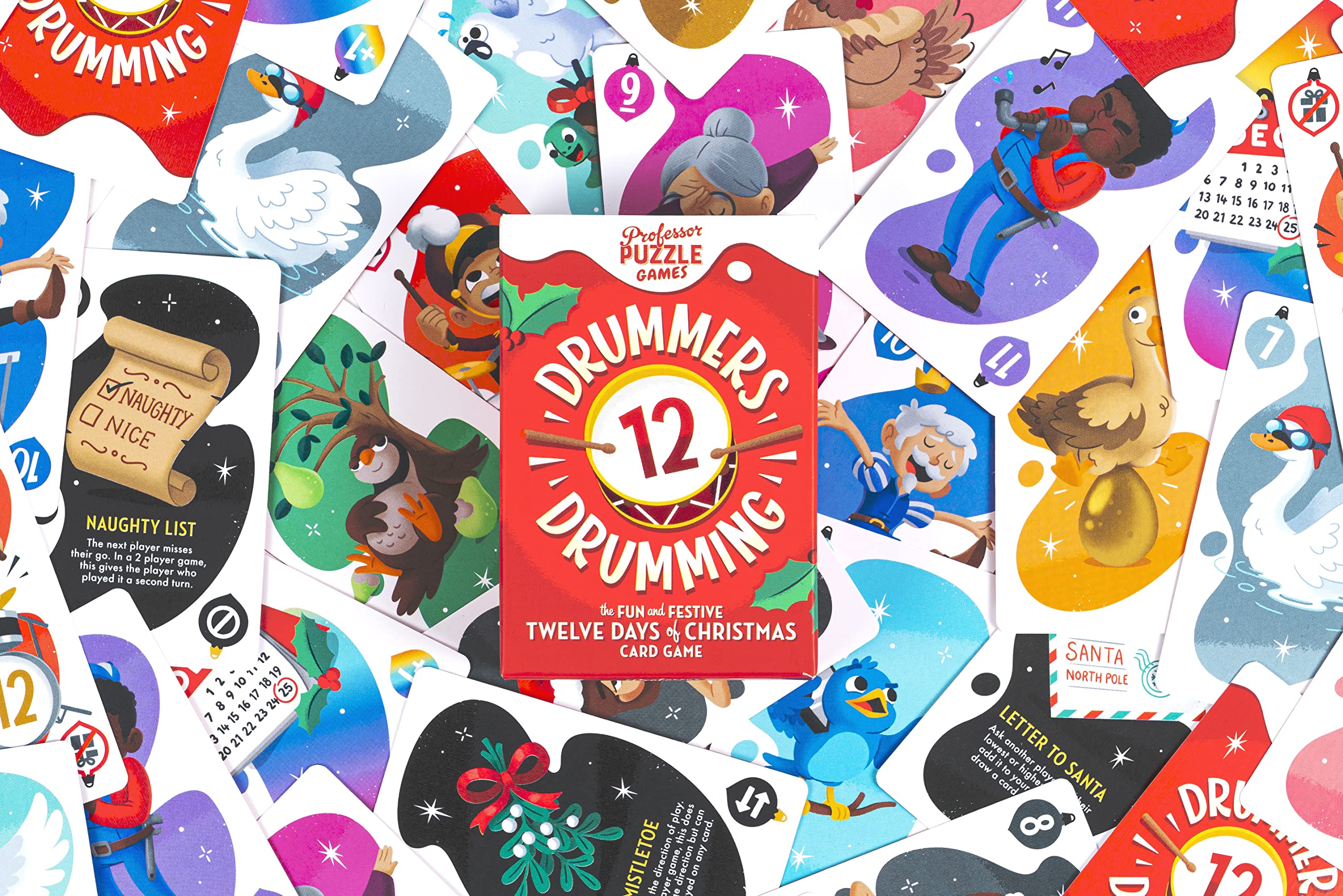 Professor Puzzle 12 Drummers Drumming Card Game Professor PUZZLE