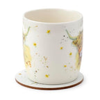 Puckator Jan Pashley Highland Coo Cow Porcelain Mug & Coaster Set Puckator