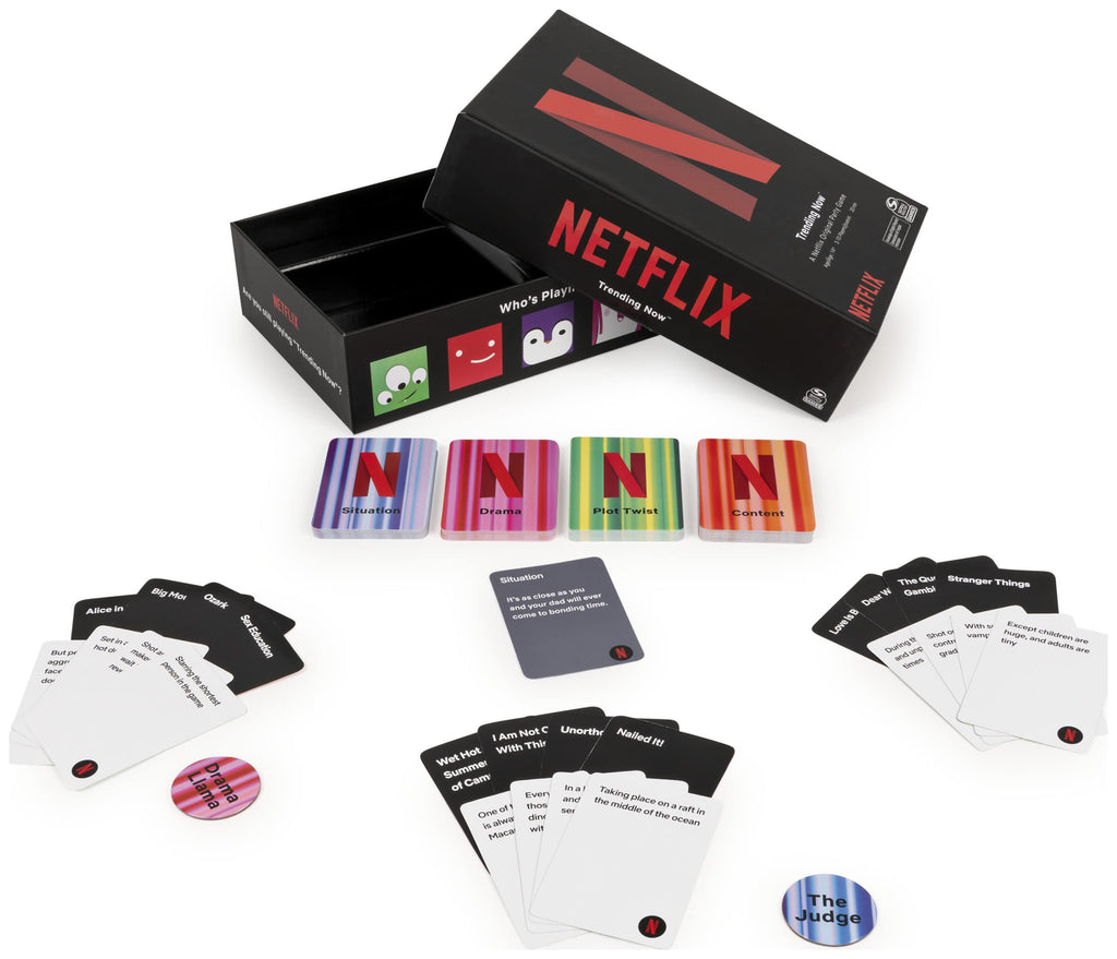 Spin Master Netflix Trending Now Card Game Board Game with Funny TV Show Cards Spin Master