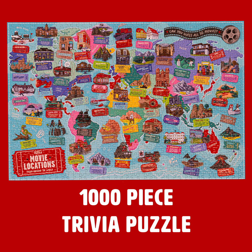 Professor Puzzle Movie Locations 1000 Piece Film Trivia Puzzle Game Professor PUZZLE