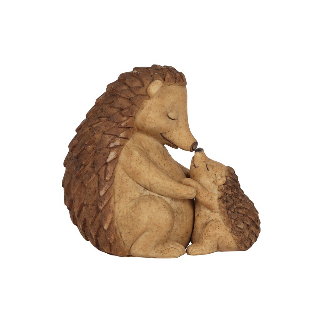 Happy Hoglet Mother and Baby Hedgehog Ornament