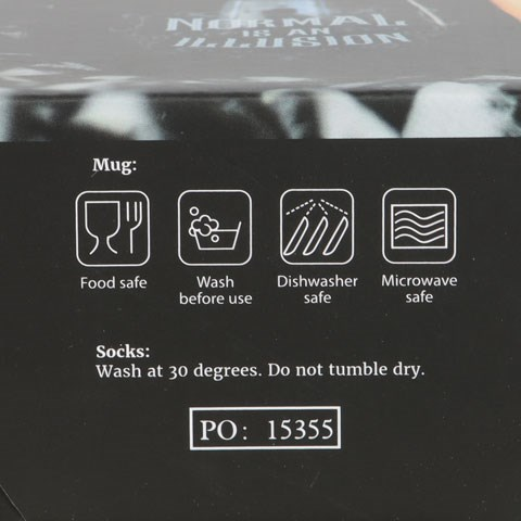 Normal Is an Illusion Gothic Mug and Socks Gift Set – 500ml