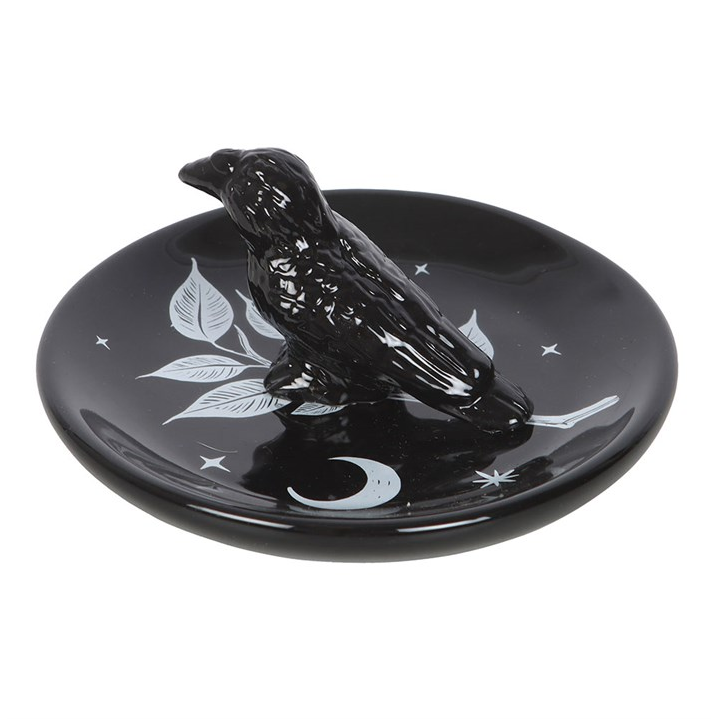 Mystic Raven & Moon Trinket Dish