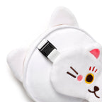 Relaxeazzz Maneki Neko Lucky Cat Round Plush Travel Pillow & Eye Mask Relaxeazzz