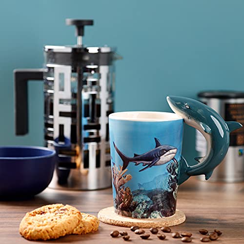 Puckator Lisa Parker Shark Ceramic Shaped Handle Mug Puckator