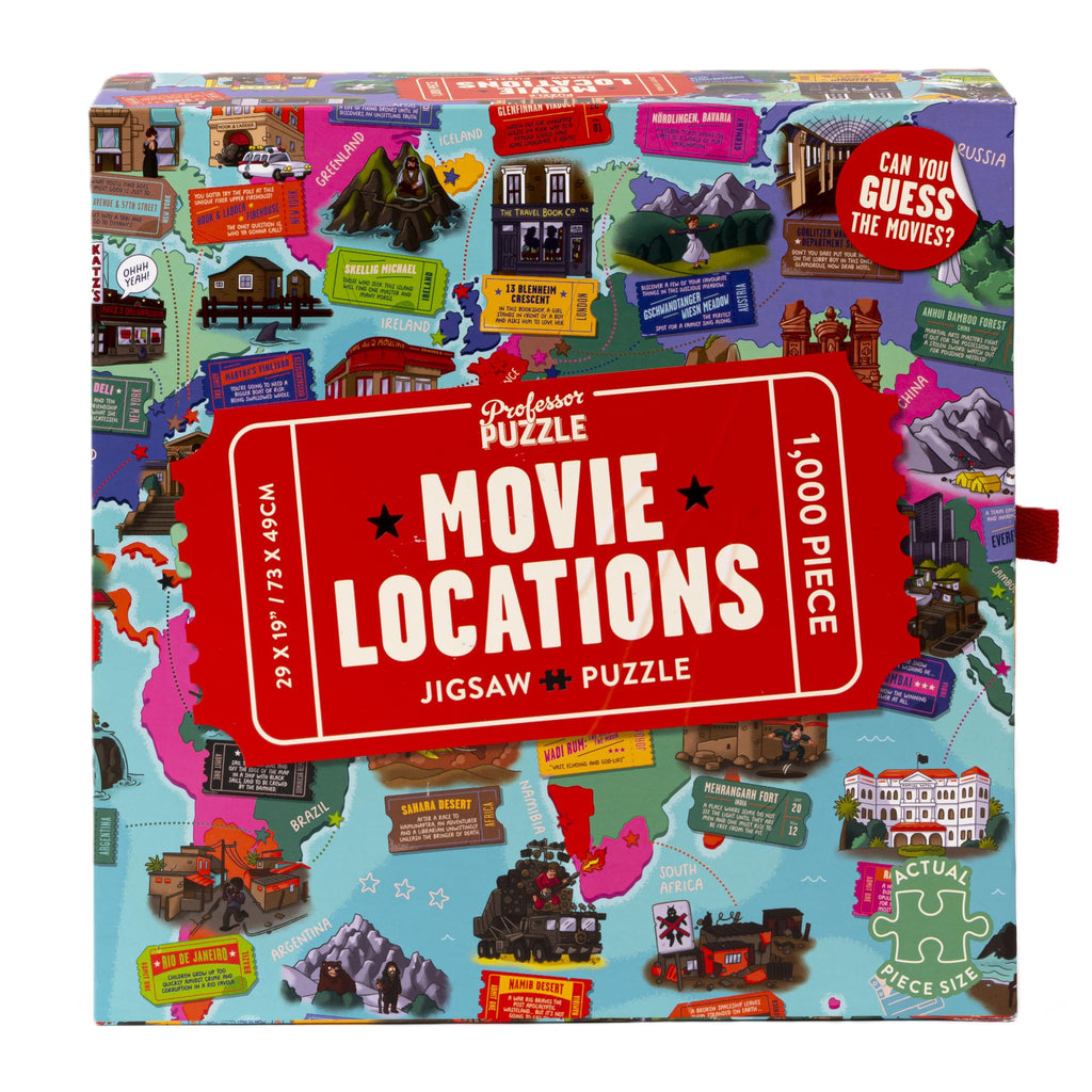Professor Puzzle Movie Locations 1000 Piece Film Trivia Puzzle Game Professor PUZZLE