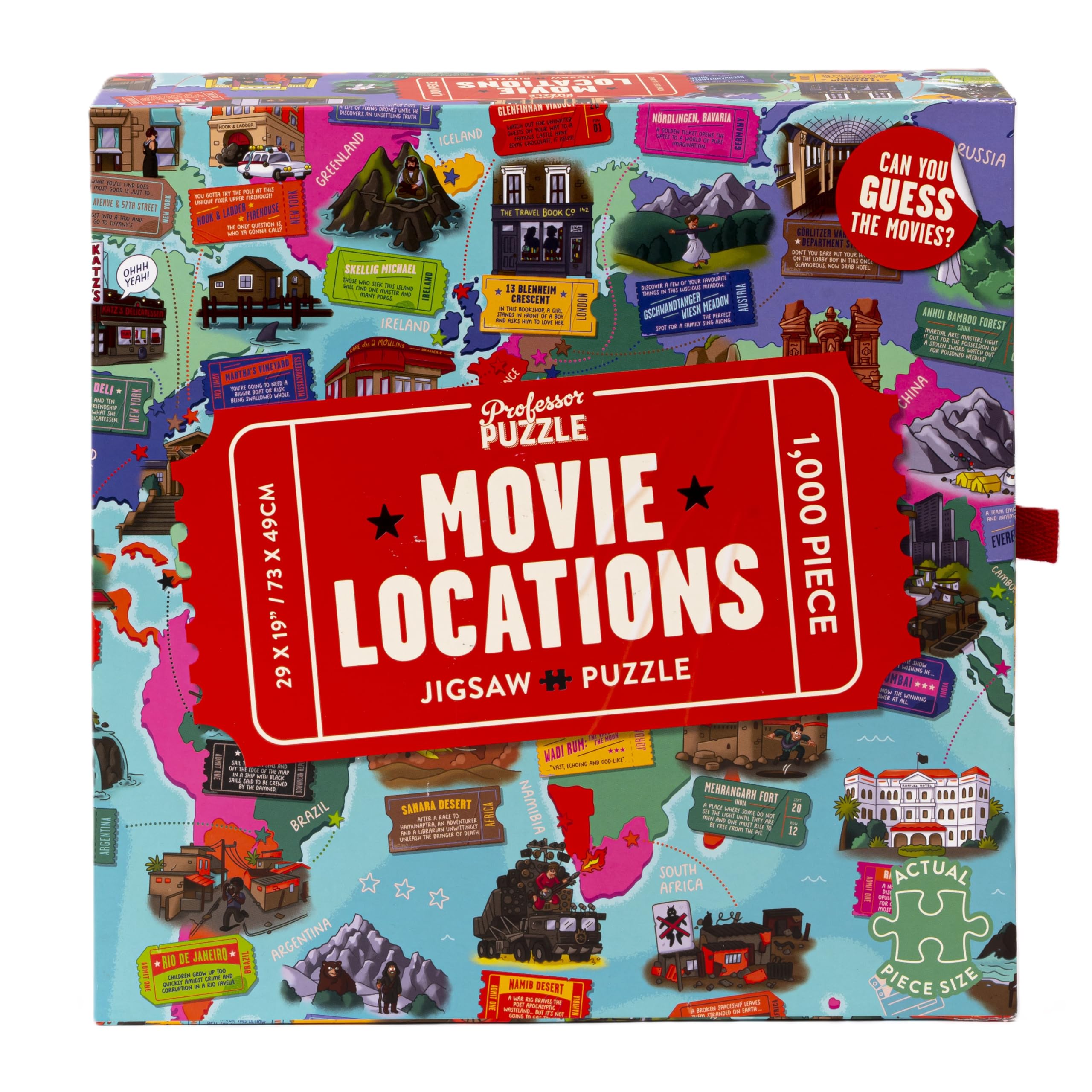 Professor Puzzle Movie Locations 1000 Piece Film Trivia Puzzle Game Professor PUZZLE