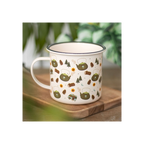 Camping Print Enamel Mug