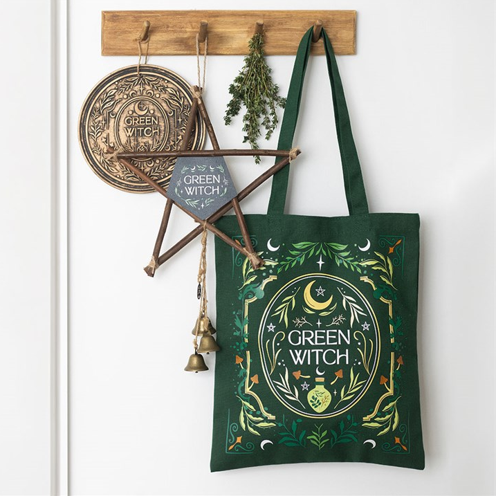 Green Witch Botanical Tote Bag