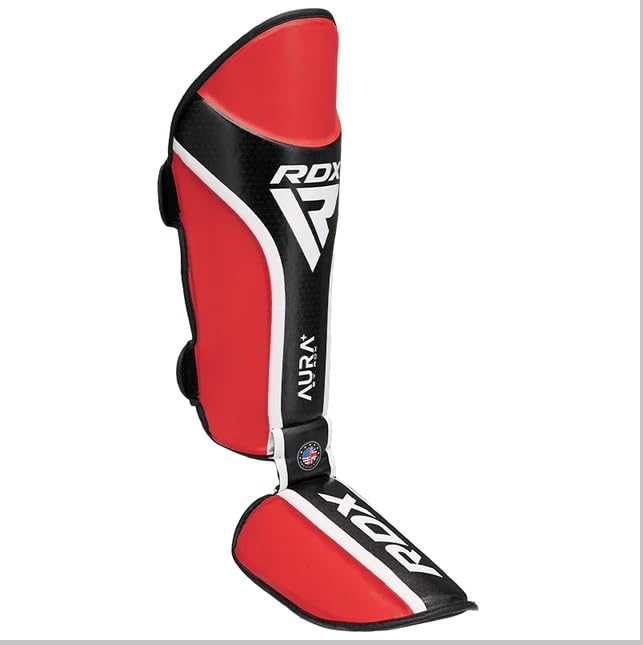 RDX Shin Instep Aura Plus T-17 Red/Black-XL RDX
