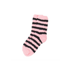 Pink and Black Striped Socks in Coffin Gift Box