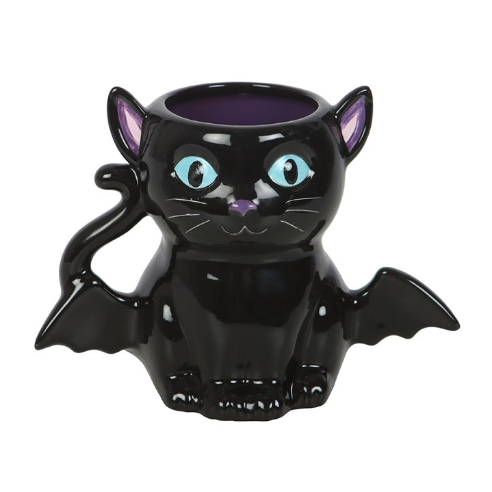 Cute and Creepy Bat Cat Mug