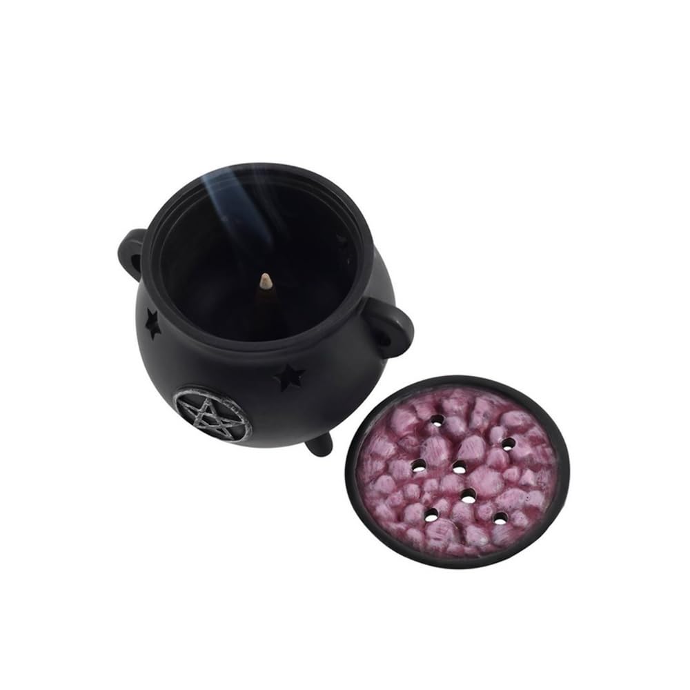 Spirit of Equinox Pentagram Cauldron Incense Holder, Black Spirit of Equinox