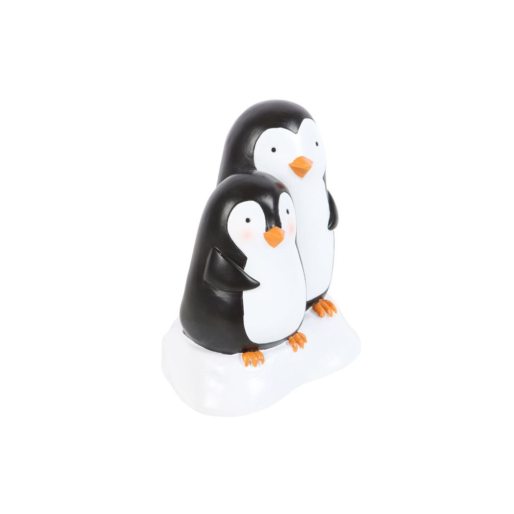 Snuggle Season Resin Penguin Ornament