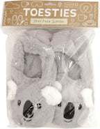 Puckator Koala Heated Slippers Cotton/Lavender Seed/Polyester/Wheat, Multi-Colour, One Size Puckator