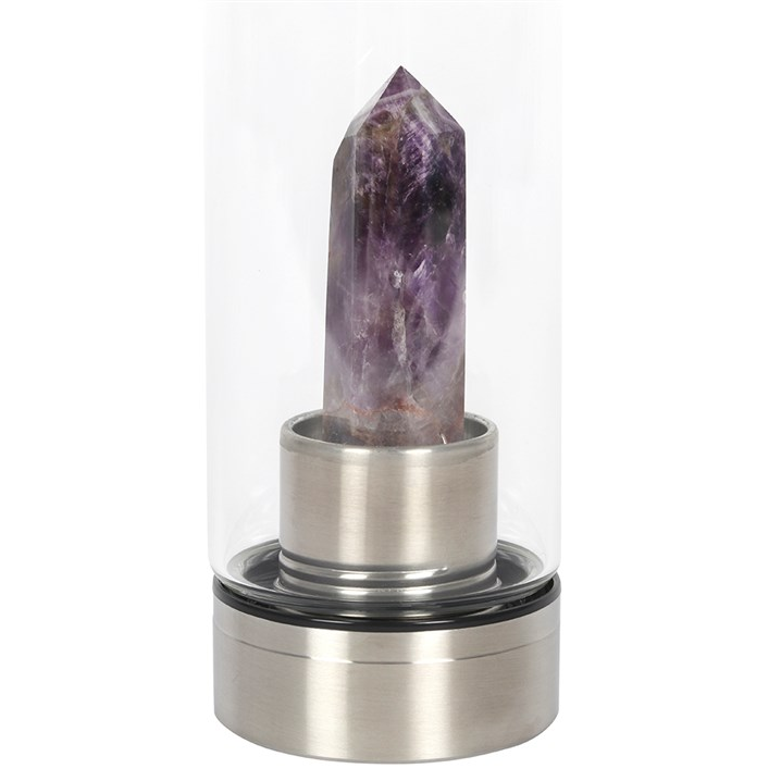 Amethyst Calming Glass Water Bottle