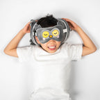 Relaxeazzz Adoramals Winston the Owl Round Plush Travel Pillow & Eye Mask - Sleep Eye Mask Masks - Kids Travel Accessories For Sleeping Airplane - Flight Plane Neck Pillow Pillows Relaxeazzz