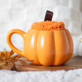 Pumpkin-Shaped Mug & Fluffy Socks Set