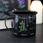 Poisonous Plants Black Enamel-Style Mug – 500ml