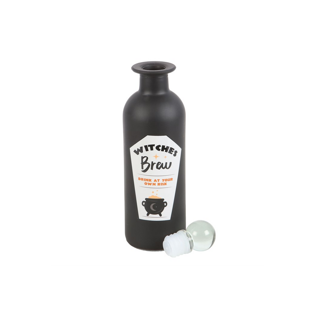 Decorative Witches Brew Glass Potion Bottle