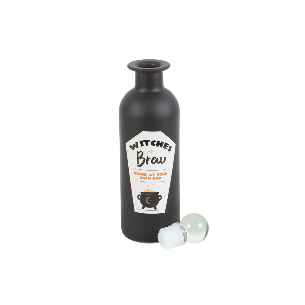 Decorative Witches Brew Glass Potion Bottle