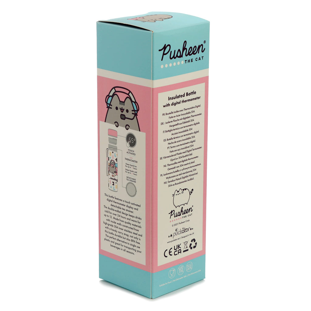 Puckator Pusheen  Water Bottle with Led Temperature Display Puckator