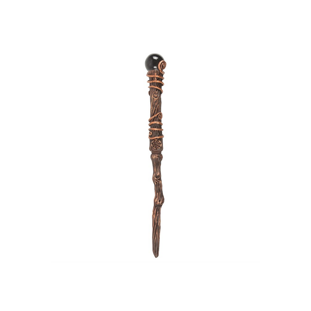 Protection Black Obsidian Crystal Wand with Pouch