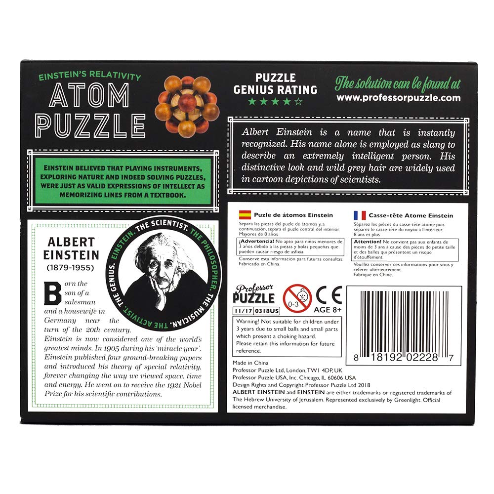 Professor Puzzle The Einstein Collection: Atom Puzzle Professor PUZZLE