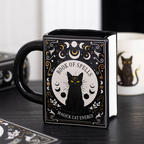 Black Cat Magick Book of Spells Book-Shaped Mug