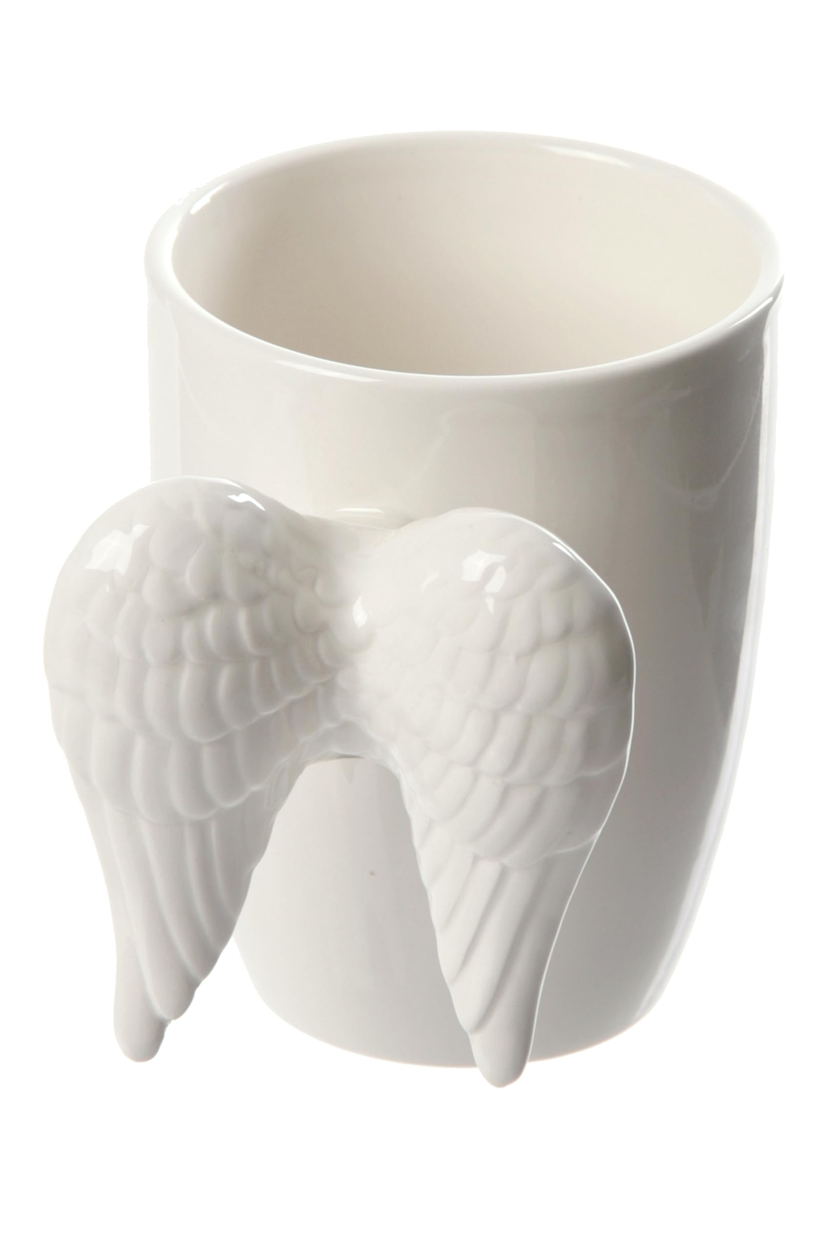 Puckator White Angel Wings Ceramic Shaped Handle Mug Puckator