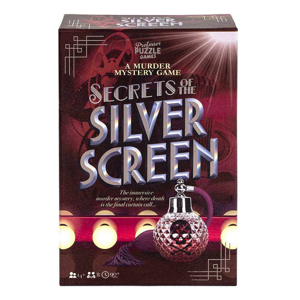 Professor Puzzle Secrets of the Silver Screen - Murder Mystery Card Game Professor PUZZLE