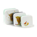 Puckator Jan Pashley Highland Coo Cow Set of 3 Lunch Box Snack Storage M/L/XL Puckator