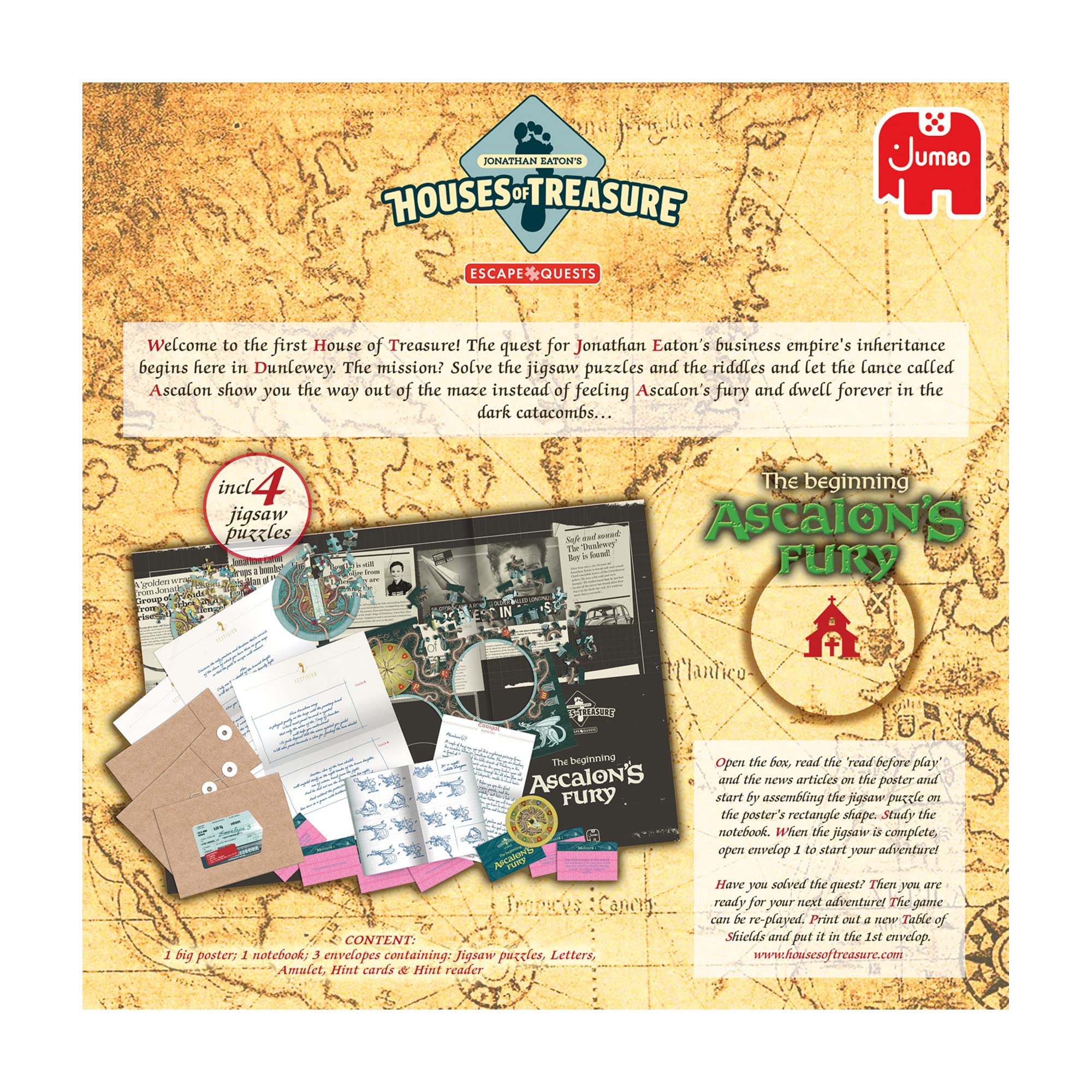 Jumbo Jonathan Eaton's Houses of Treasure Escape Quests The Beginning Ascalon's Fury Jumbo