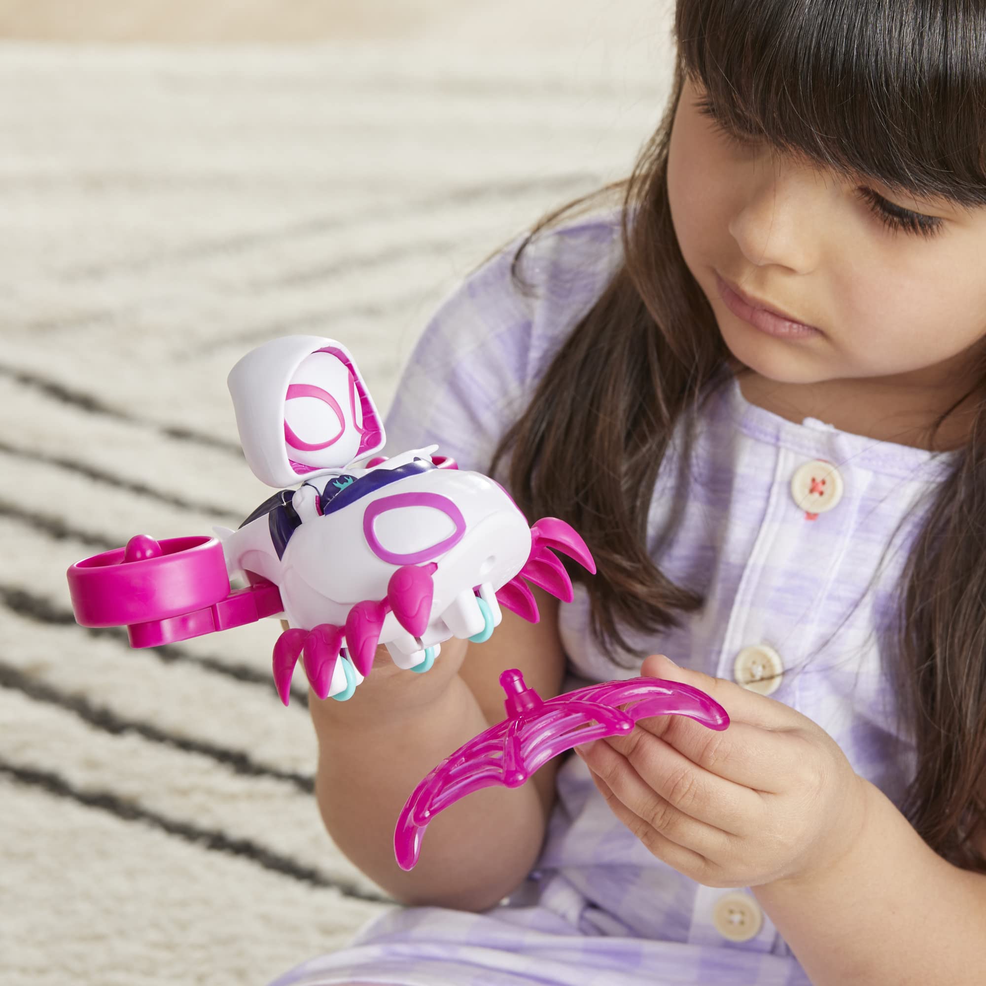 Preschool Marvel Ghost-Spider Copter Set, 4-Inch Scale Action Figure with Vehicle & Accessory SPIDEY AND HIS AMAZING FRIENDS