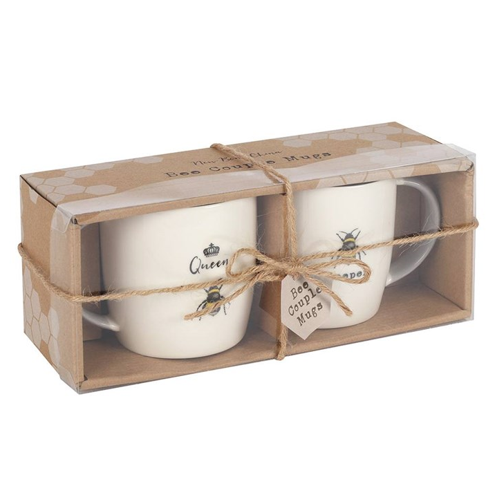 Queen Bee and Bee Keeper Mug Set – Set of 2, 370ml