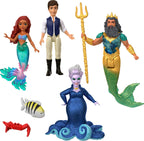 Mattel Disney The Little Mermaid Ariel's Adventures Story Set with 4 Small Dolls and Accessories Mattel