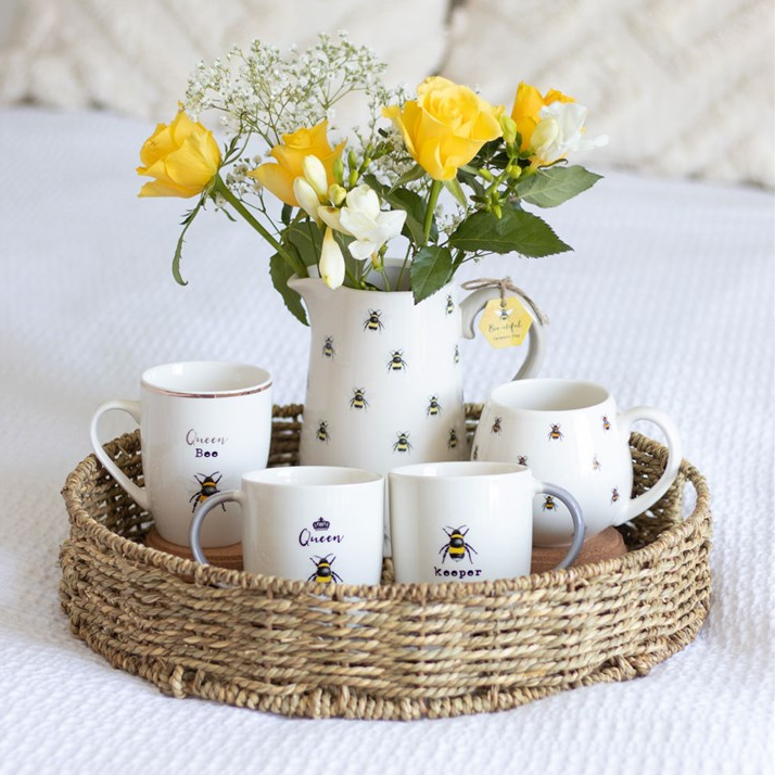 Queen Bee and Bee Keeper Mug Set – Set of 2, 370ml