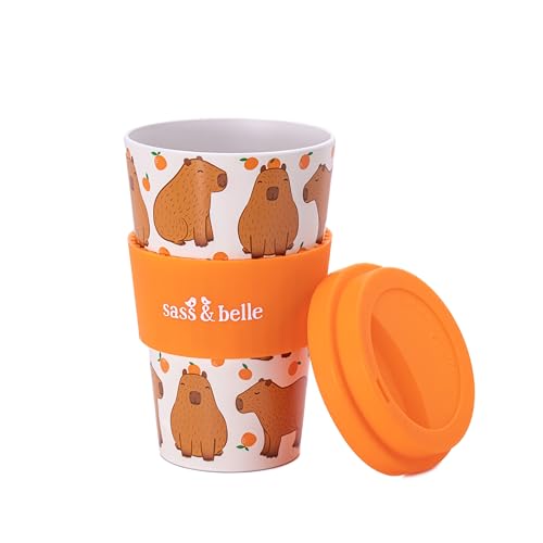 Sass & Belle Travel Coffee Cup Strawberry/Mushrom/Capybara Sass & Belle