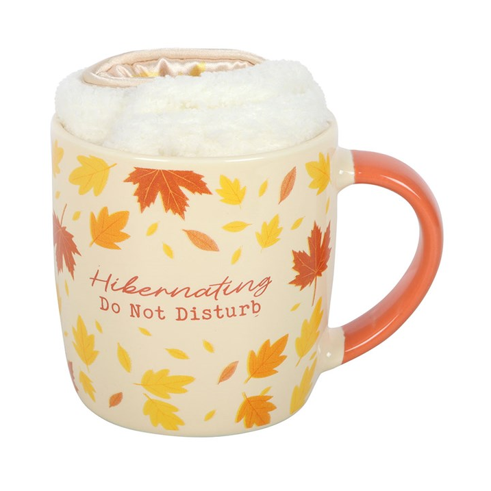 Autumn Hibernation Gift Set – Mug, Socks and Eye Mask