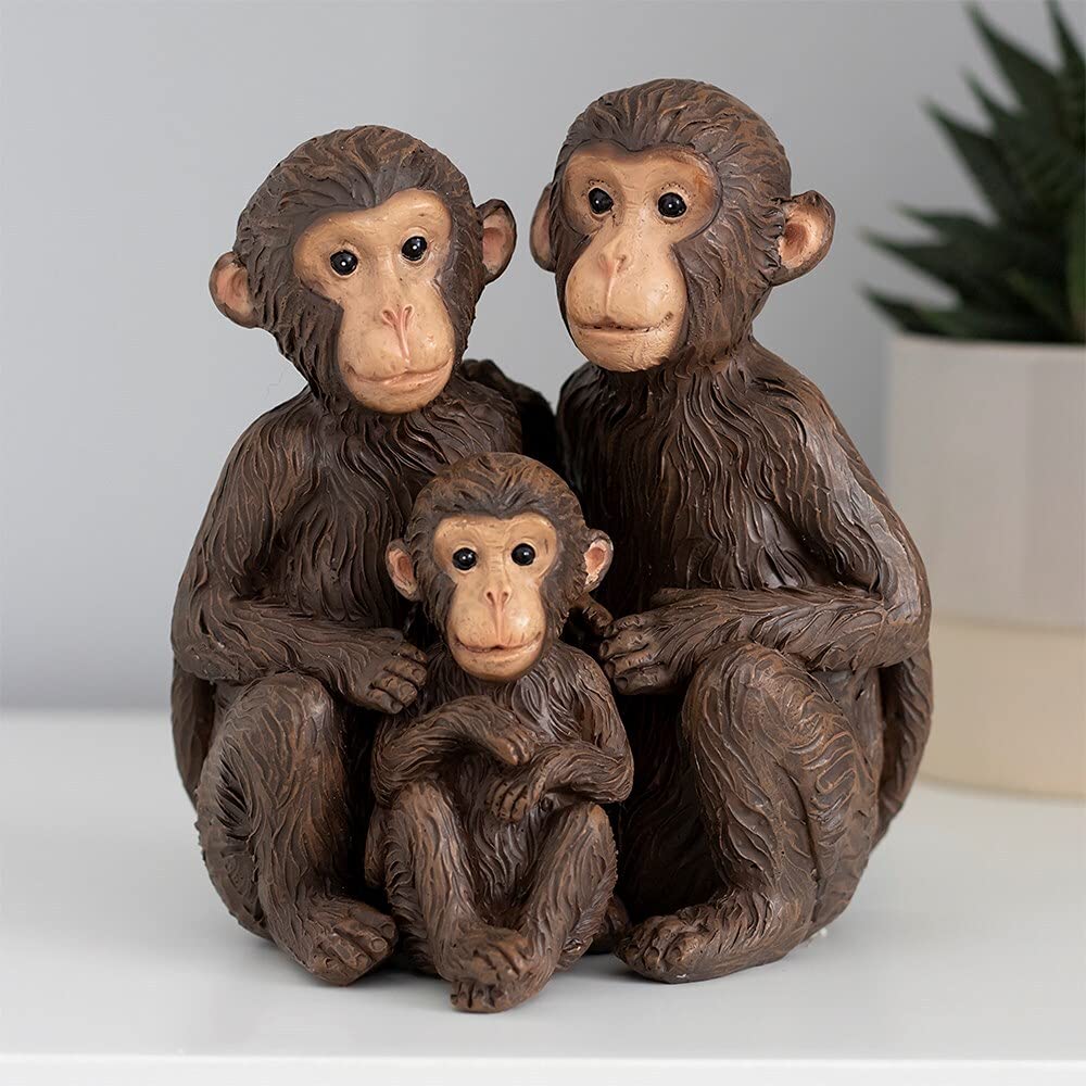 Monkey Family Resin Ornament Something Different