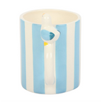 Striped Mug with Seagull
