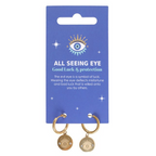 Gold-Toned All Seeing Eye Stainless Steel Earrings