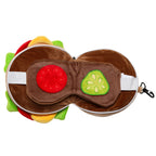 Relaxeazzz Fast Food Burger Round Plush Travel Pillow & Eye Mask Puckator