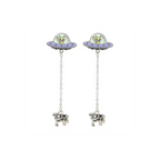 Glow in the Dark Alien Abduction Dangle Earrings